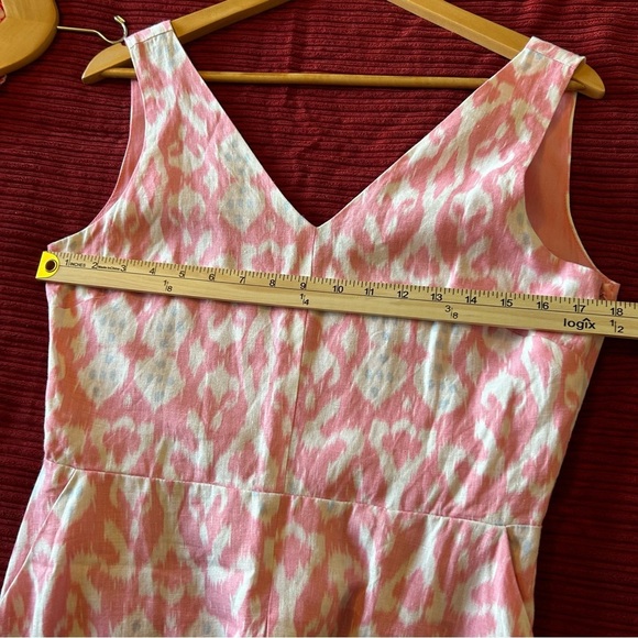 Gap Fit Flare Linen Ikat Dress. Size 8. - Picture 8 of 11